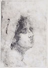 ERNESTO BAZZARO, Head of a Young Woman, etching, working proof